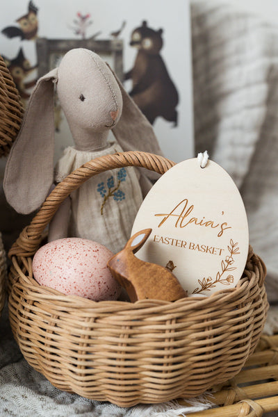 Fox & Bramble Personalised Wooden Easter Basket Tags