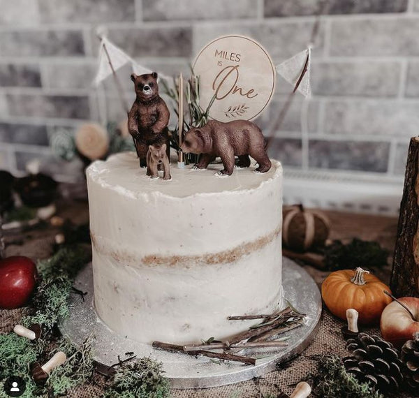 Fox & Bramble Personalised Wooden Cake Topper