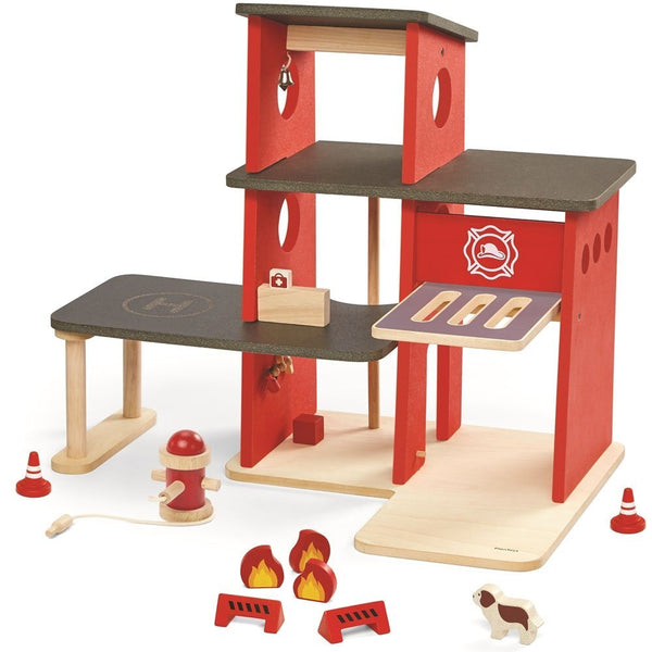 Plan Toys Wooden Fire Station