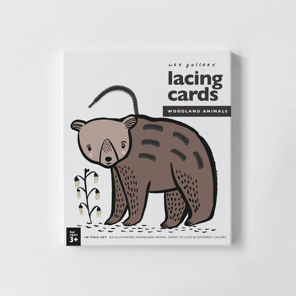 Wee Gallery Woodland Animals Lacing Cards 