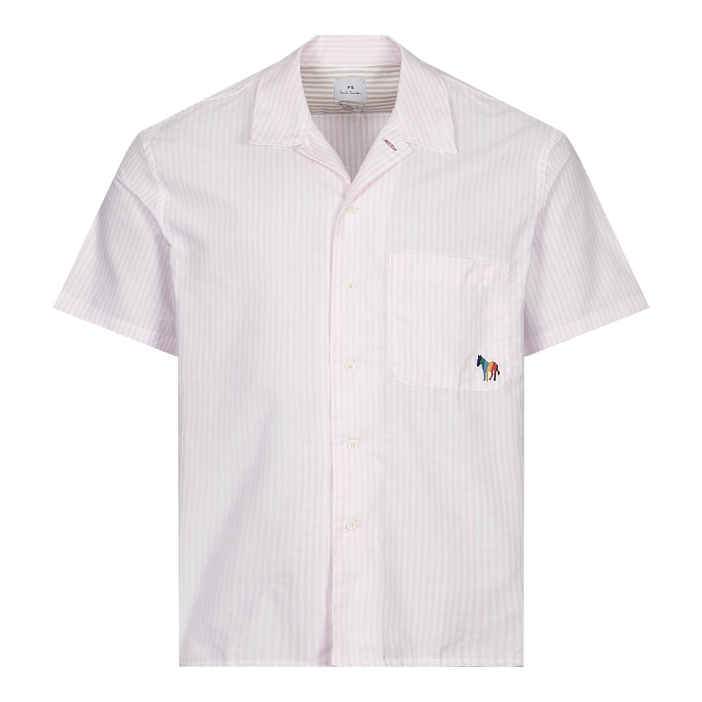 Paul Smith Pink Short Sleeve Zebra Shirt
