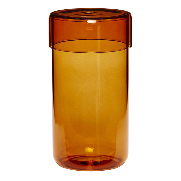 Hubsch Extra Large Amber Glass Pop Storage Jar