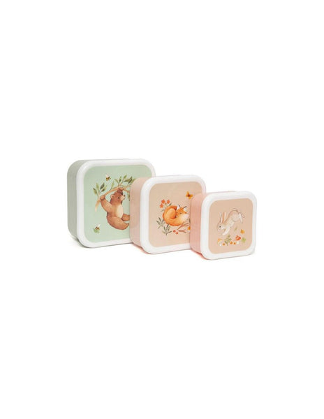 Petit Monkey Lunchbox Set Of 3 | Bear And Friends