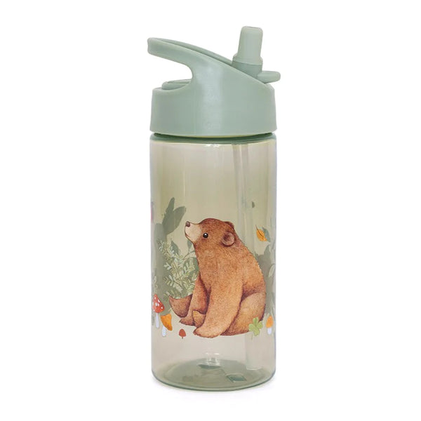 Petit Monkey Drinking Bottle Bear And Friends Green Sage