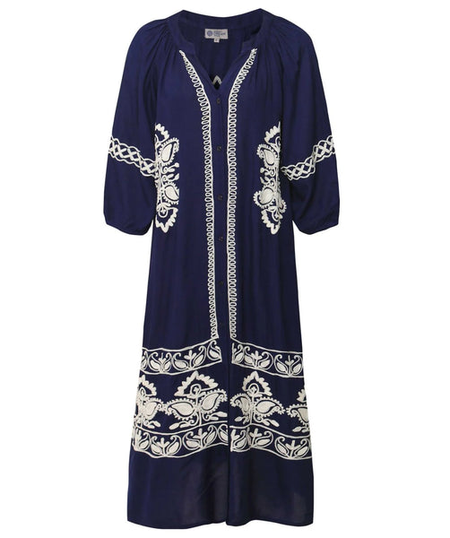 Dream S Embroidered Dress - Navy