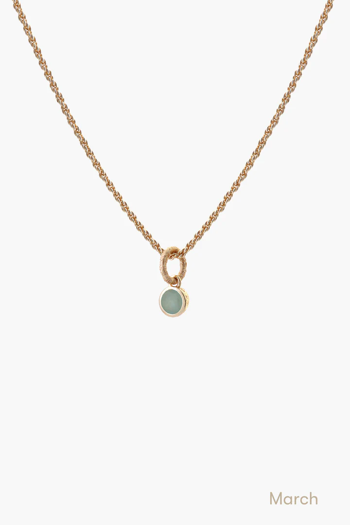 Tutti & Co Gold Aquamarine Birthstone Necklace
