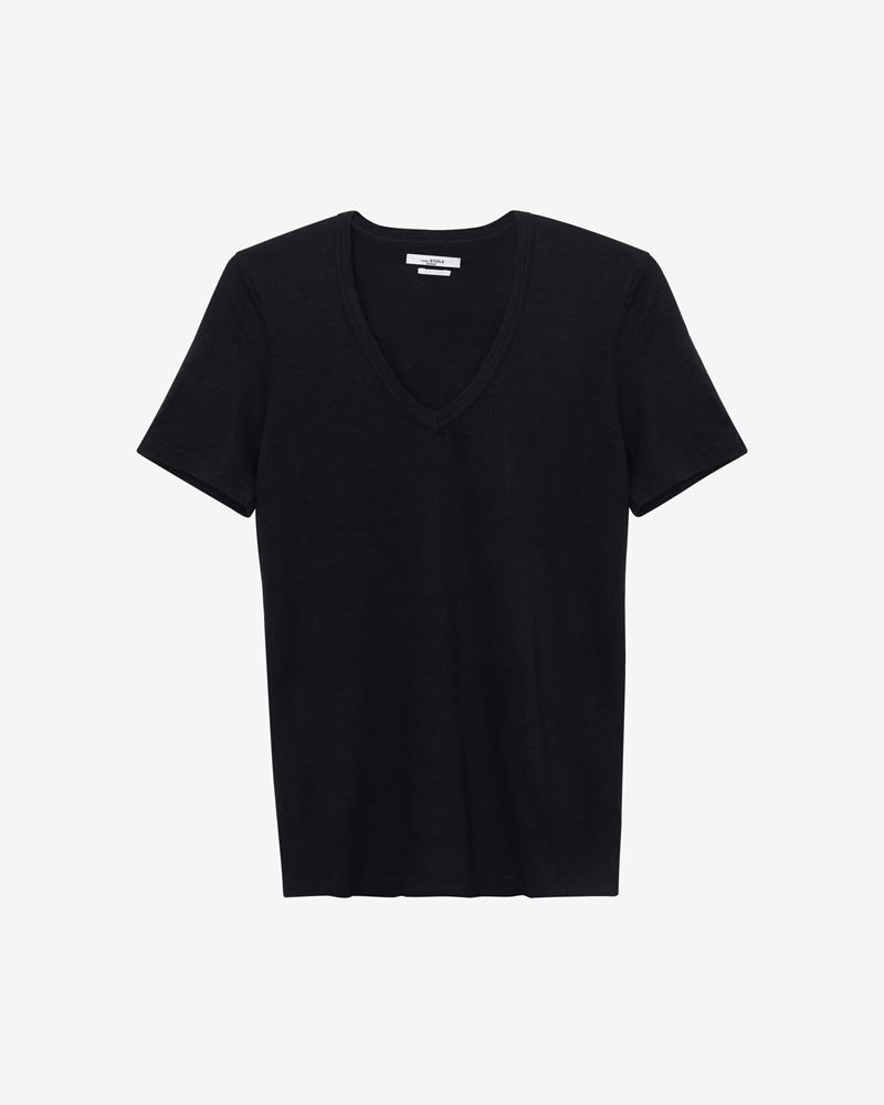 Marant Etoile  Black Kranger Linen T Shirt