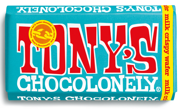Tony's Chocolonely 180g Milk Crispy Wafer 32% Chocolate