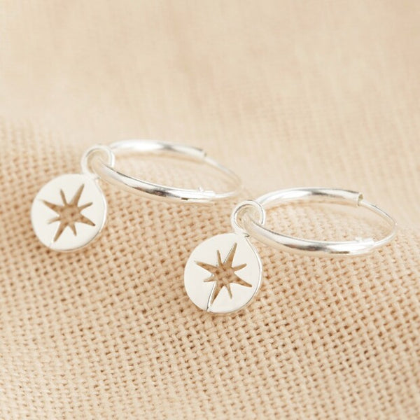 lisa-angel-sterling-silver-star-disc-charm-huggie-hoop-earrings-1