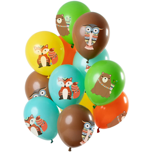 Folat Balloons Forest Animals Multi Colors 33cm - 12 Pieces