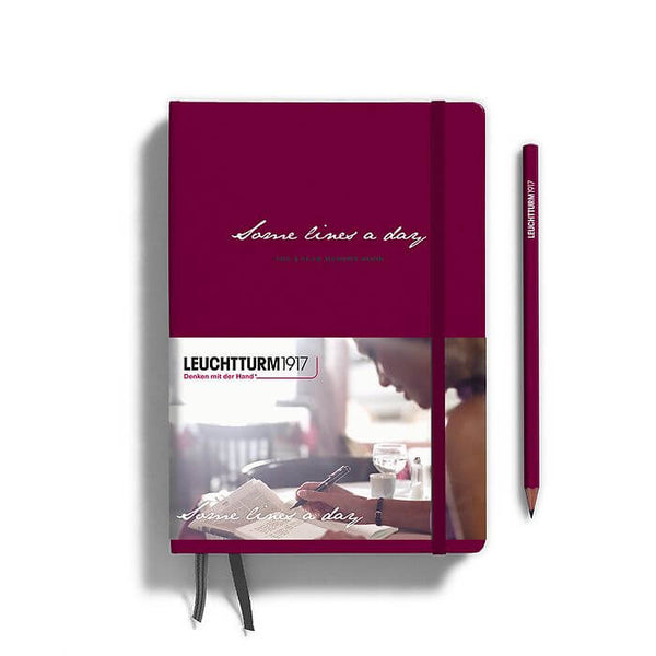 Leuchtturm Some Lines A Day 5 Year Hardcover Diary Port Red