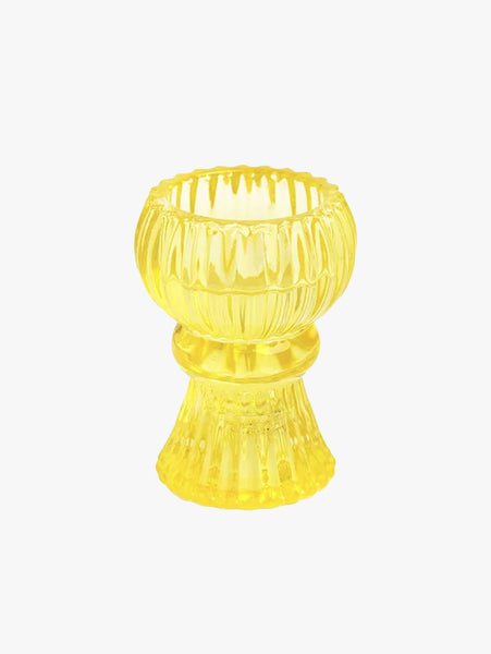 Talking Tables Boho Small Yellow Glass Candle Holder