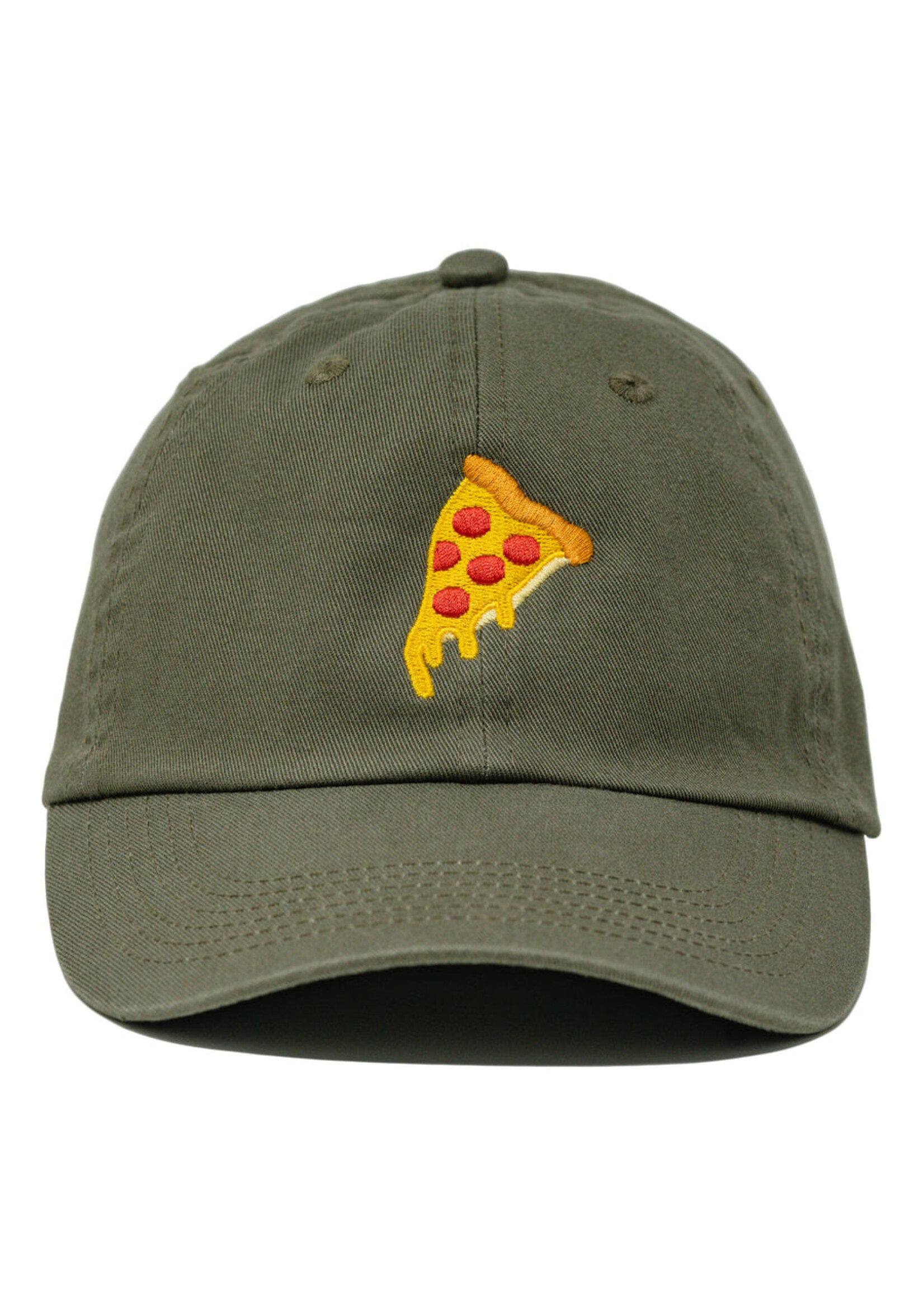 Davenly Pizza Embroidered Hat - Olive