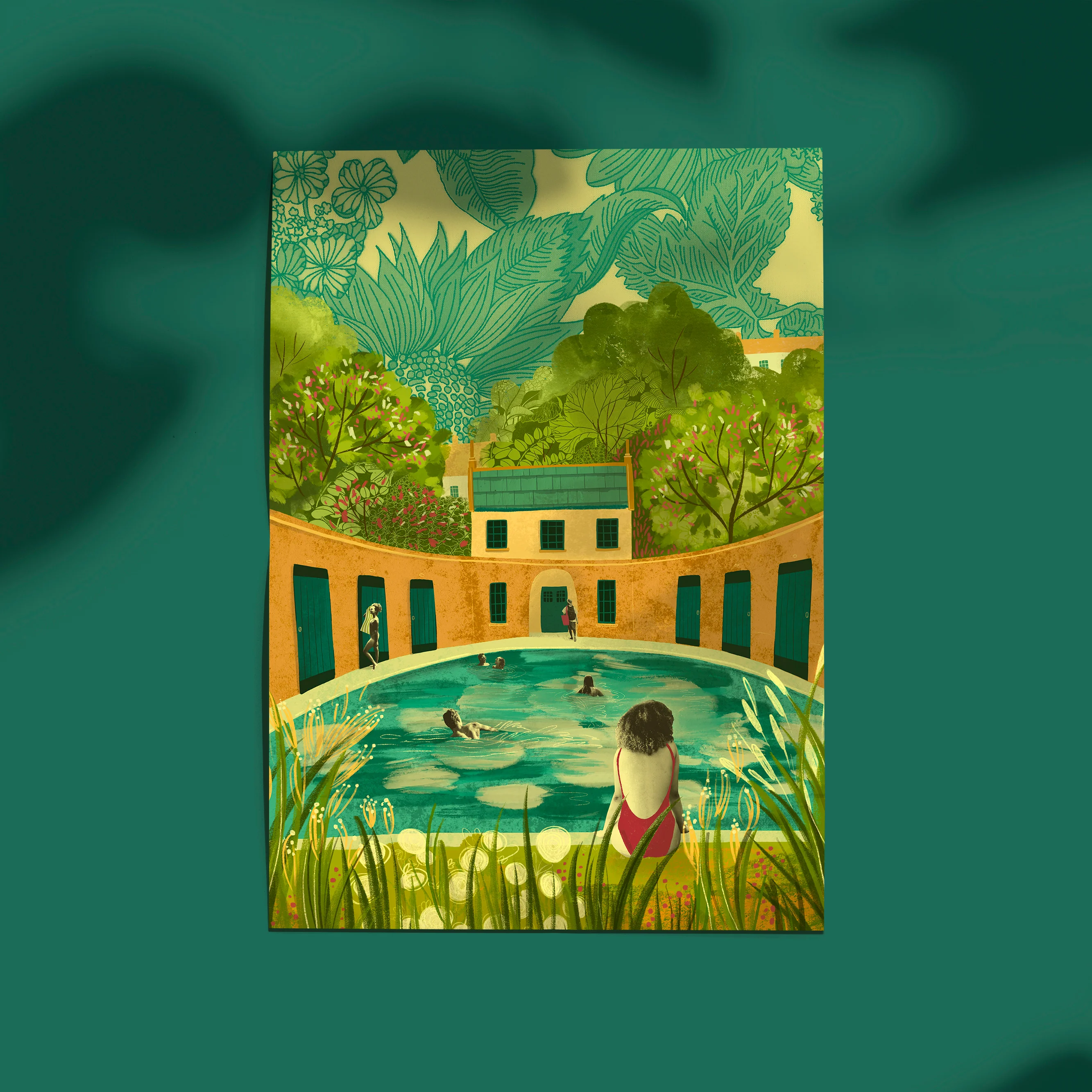Emy Lou Holmes Cleveland Pools Greeting Card