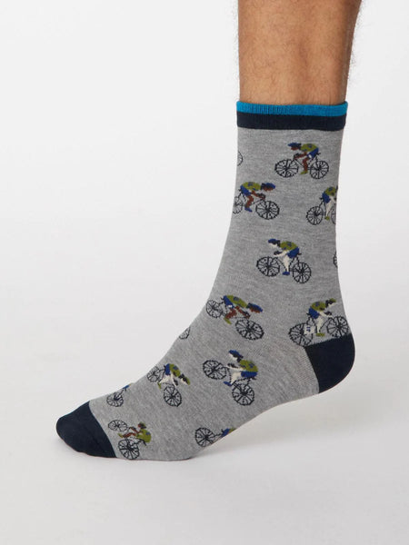 Lark London Men's Garra De Bici Socks - Mid Grey Marle