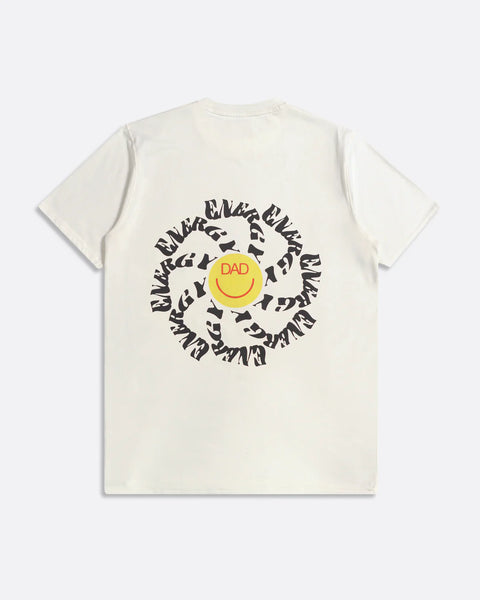 Far Afield Faxnfh007 Graphic Print T-shirt Smiley Dad Energy In White