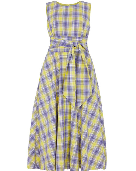 Lilac Rose Emily And Fin Roberta Dress In Lilac Sunshine Plaid