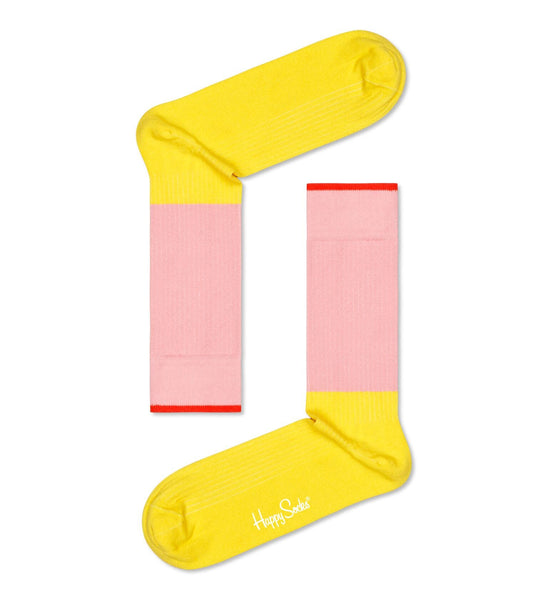 Happy Socks  Yellow I Am Blocked Socks