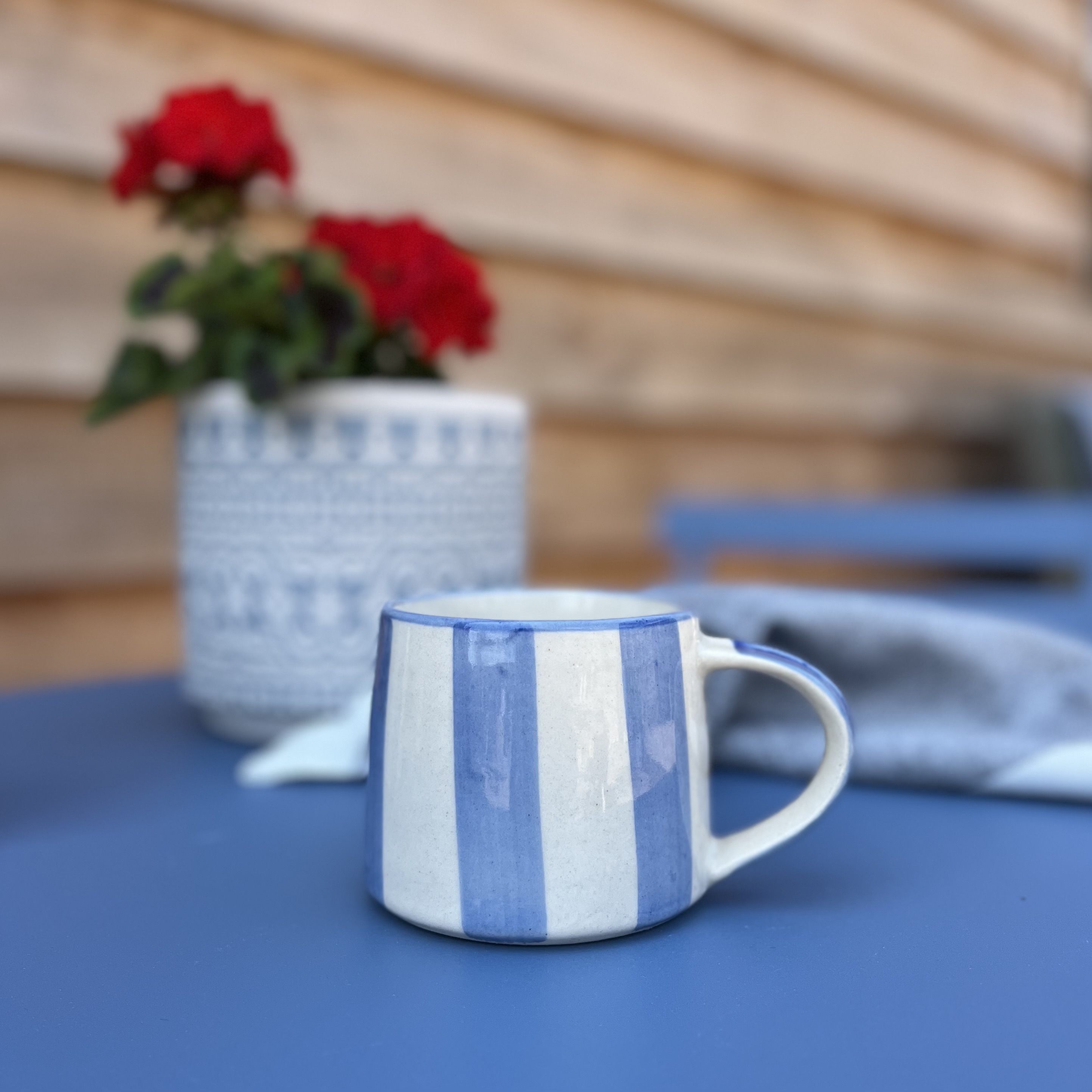 MW Home Handmade Washed Stripe Koko Mug In Ink