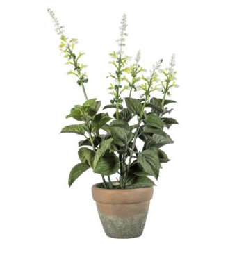 Grace and Grey Faux Potted Salvia Plant