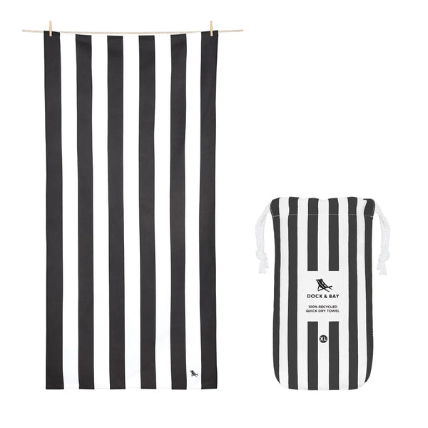 Dock & Bay UK Quick Dry Towels - Signature Styles - Extra Large (200x90cm) / Kamari Charcoal