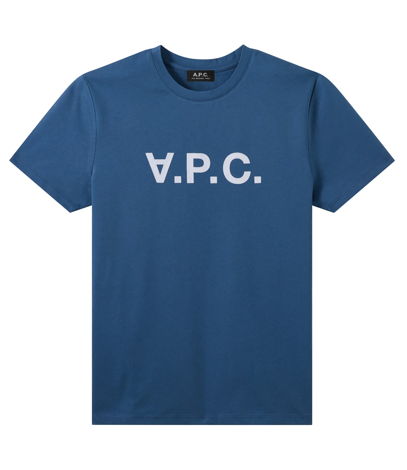 A.P.C. Steel Blue Vpc Logo T Shirt 