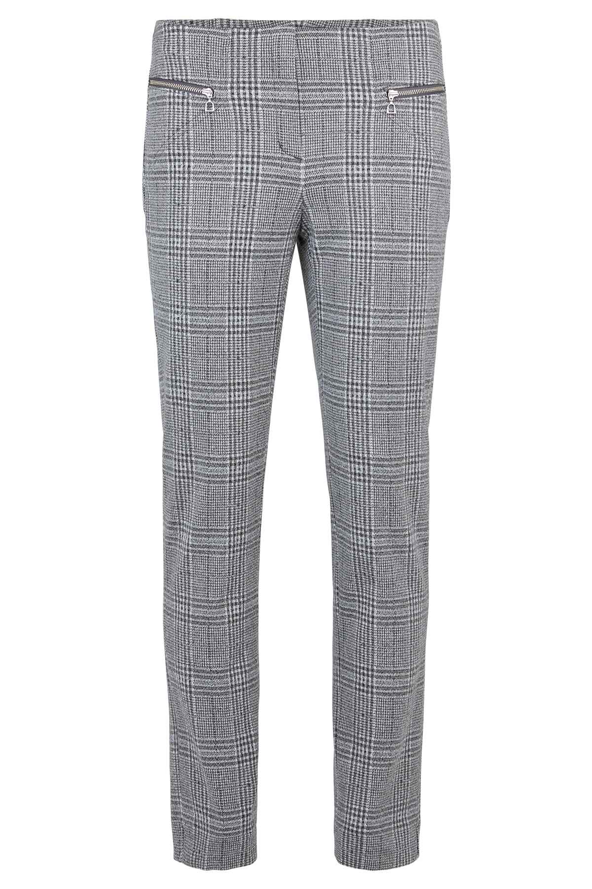 Robell Mimi Silver Grey & White 75cm Trousers