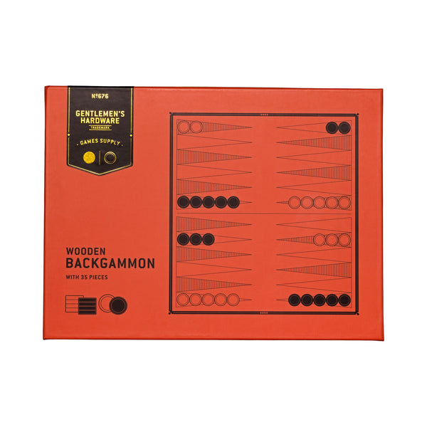 Gentlemen's Hardware Wooden Backgammon Game