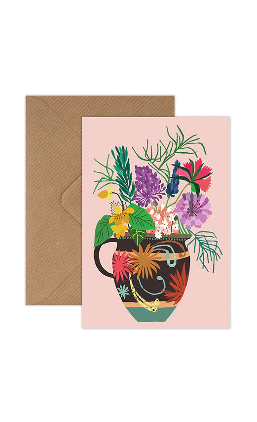 Brie Harrison  Gardener's Vase Greeting Card