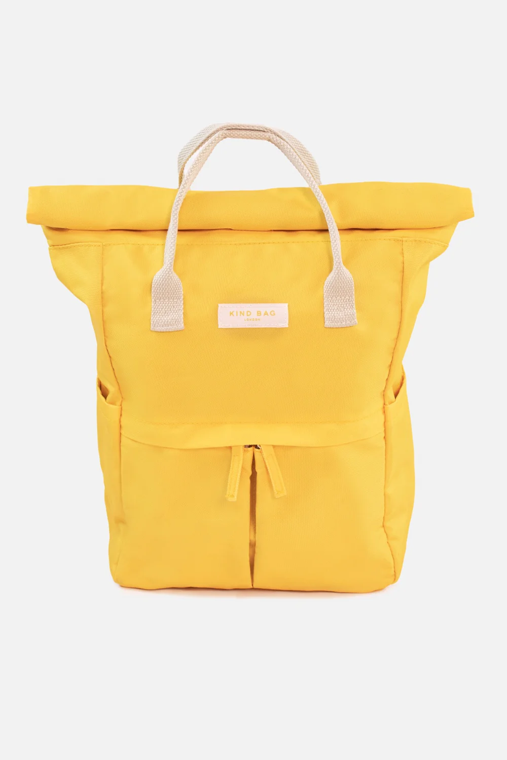 kind-bag-medium-hackney-sustainable-backpack-tuscan-sun-yellow