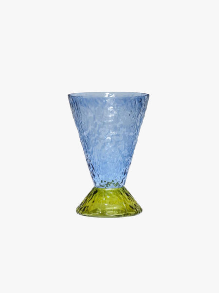 Hubsch Abyss Vase - Light Blue/olive