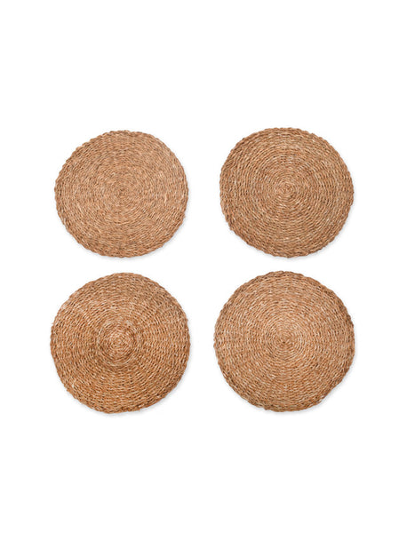 Distinctly Living Set Of 4 Round Seagrass Placemats