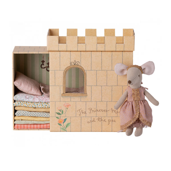 Maileg Princess And The Pea Big Sister Mouse Pink Gown