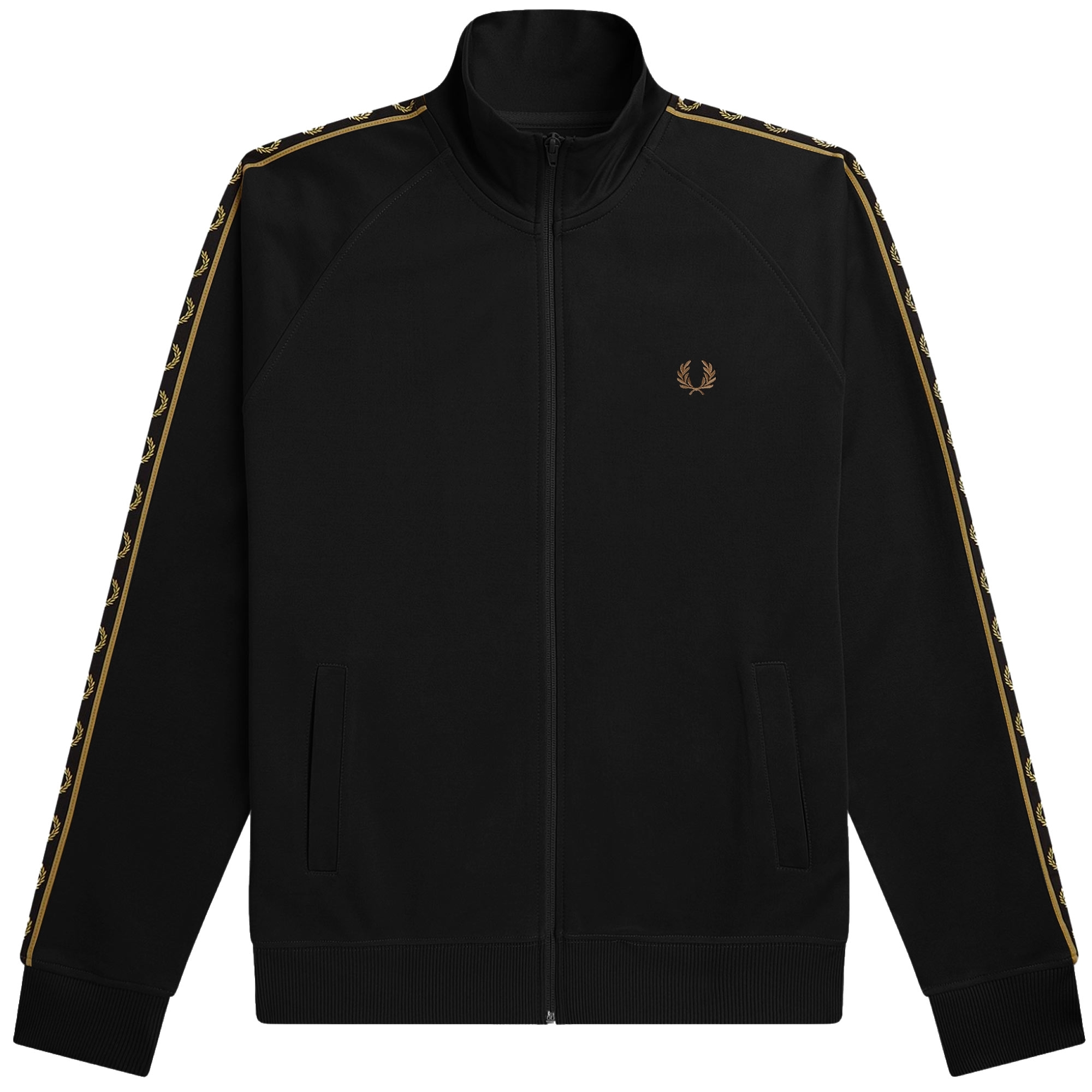 Fred Perry Fred Perry Contrast Tape Track Jacket Black / Gold