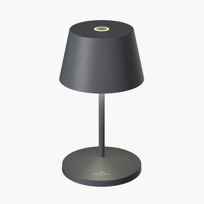 Villeroy & Boch Table Lamp Seoul 2.0 LED with Battery and Charging Station - Anthracite