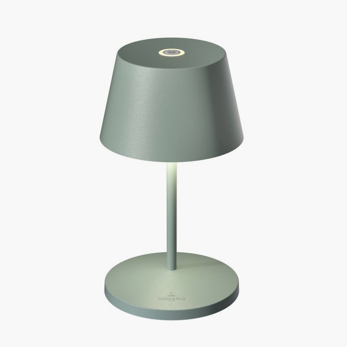 Villeroy & Boch Table Lamp Seoul 2.0 LED with Battery and Charging Station - Olive Green
