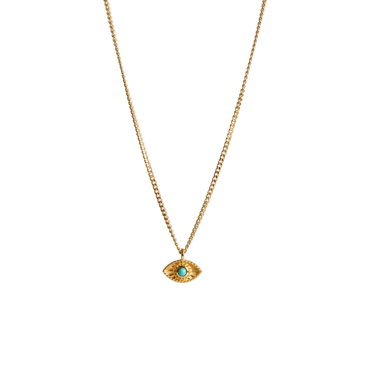 Rachel Entwistle Mini Rays Of Light Necklace Turquoise Gold