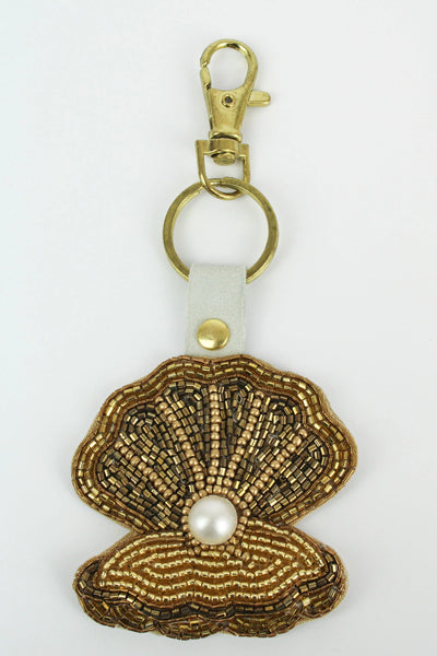 BUNNY AND CLARKE Gold Clam Keyring