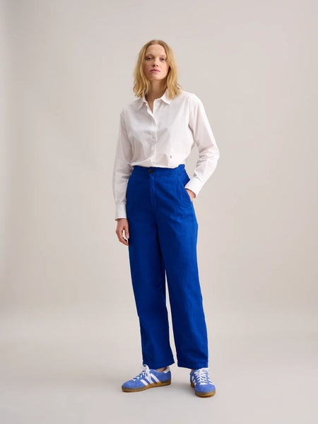 Bellerose Blue Pasop Cotton Relaxed Trousers