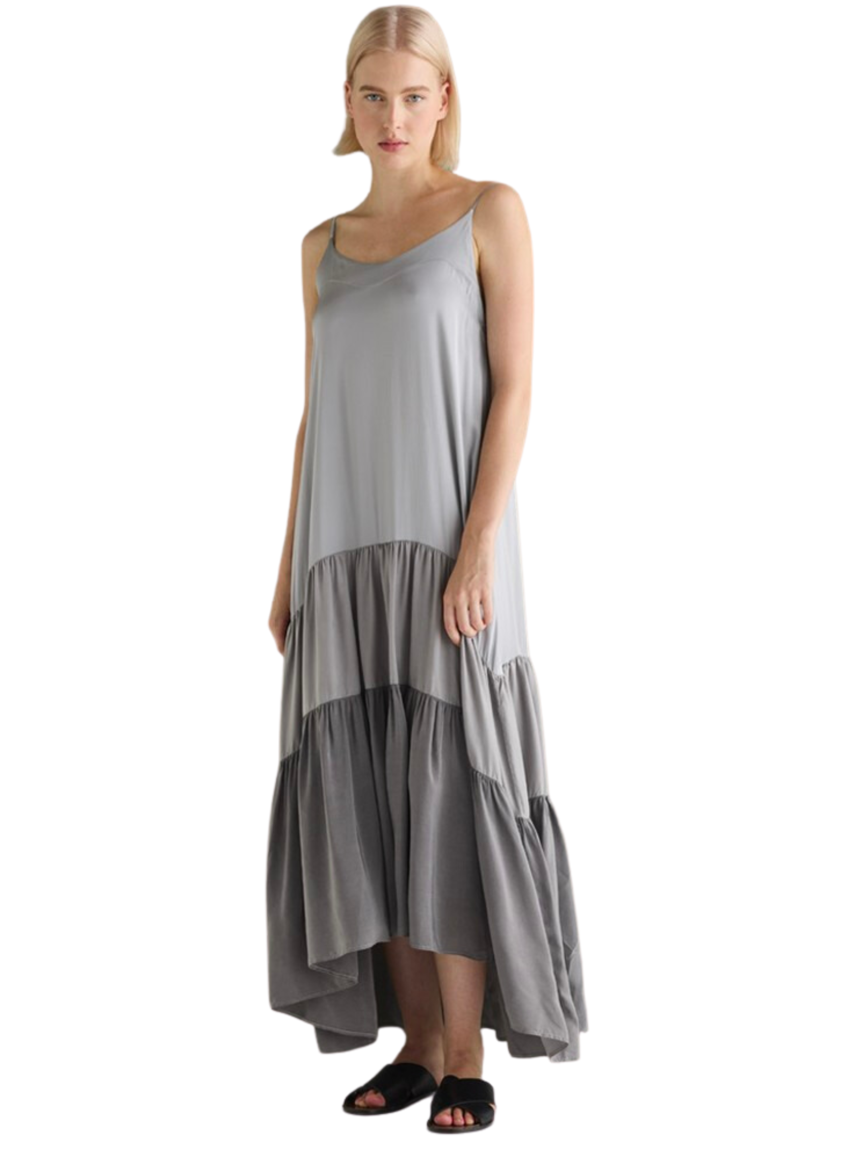 European Culture Cha-cha Dress In Silver Tones