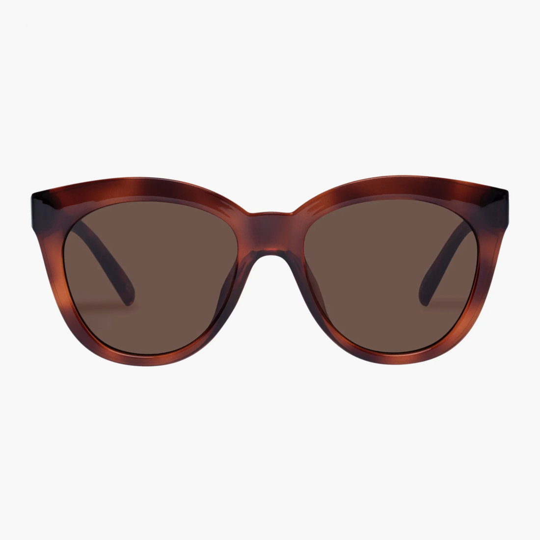 Le Specs RESUMPTION Cat-Eye Recycled Sunglasses - TOFFEE Tortoise