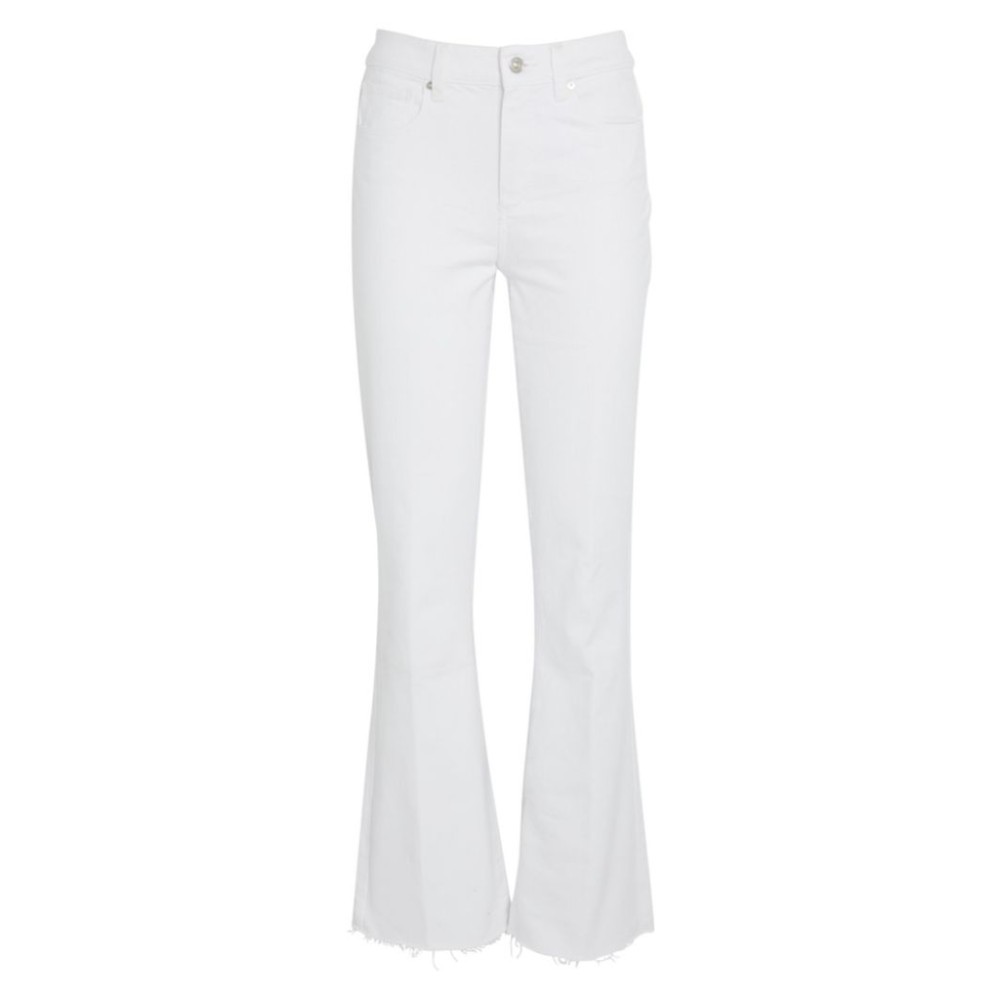 Paige  White Laurel Canyon High Rise Flared Jeans