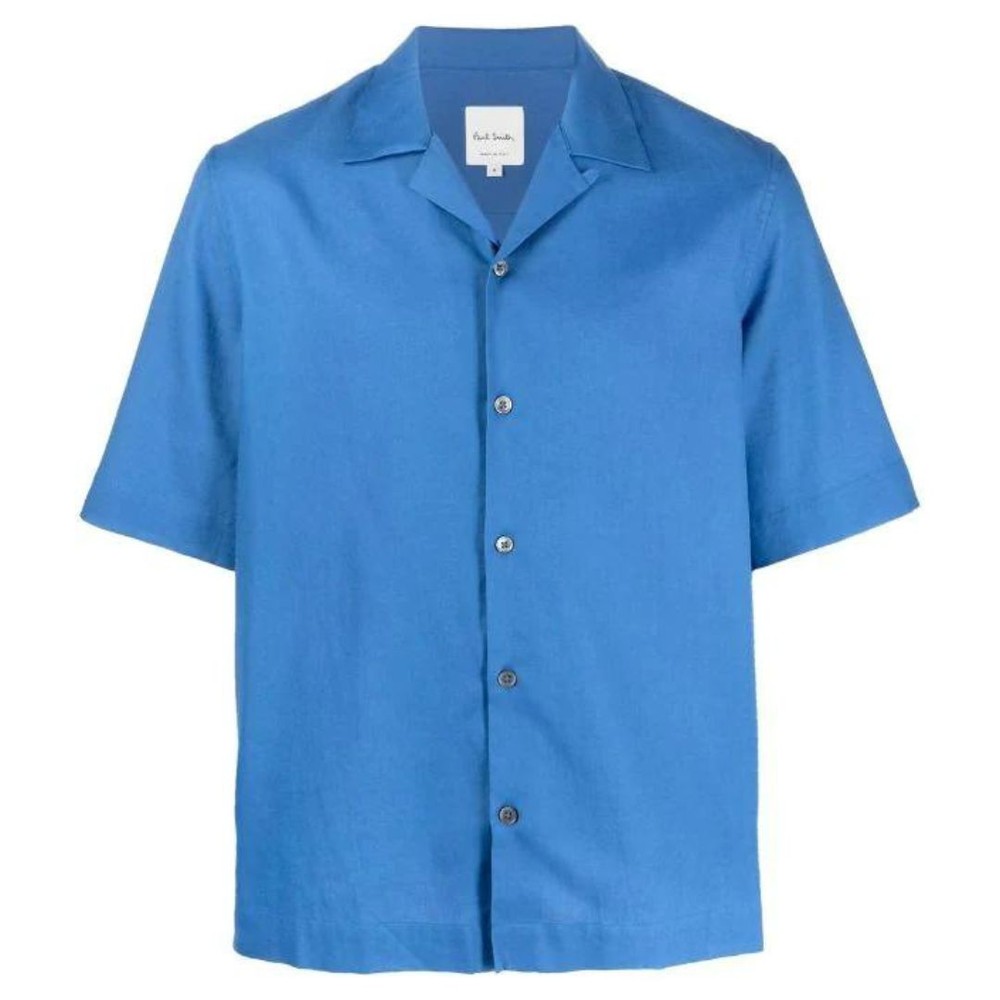 Paul Smith Menswear Blue Short Sleeve Regular Fit Shirt