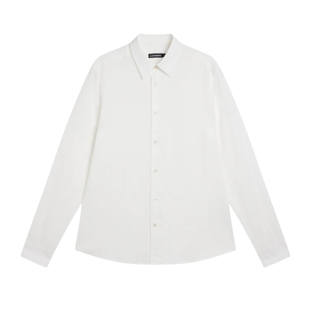 J.Lindeberg White Comfort Tencel Slim Shirt