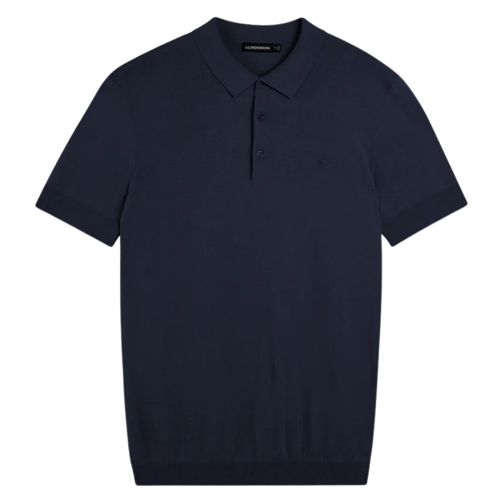 Trouva: Navy Ridge Rayon Silk Polo T Shirt