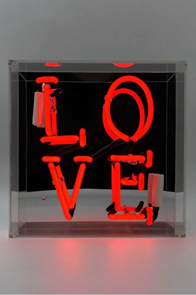 Locomocean Love Glass Neon Sign In Red