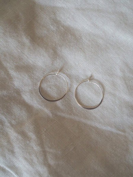 Roake Studio 'Marianne' Minimal Silver Hoop Earrings