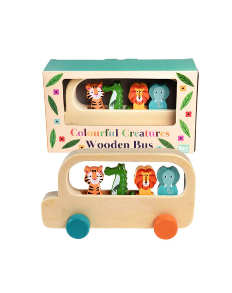 Rex London Colourful Creatures Wooden Bus