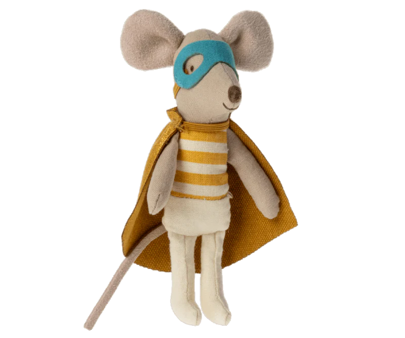 Maileg  Little Brother Super Hero Mouse in Matchbox  