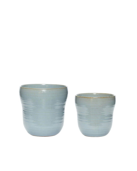 Hubsch Small Care Pots In Blue